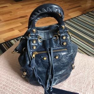 Balenciaga Pompom bucket bag